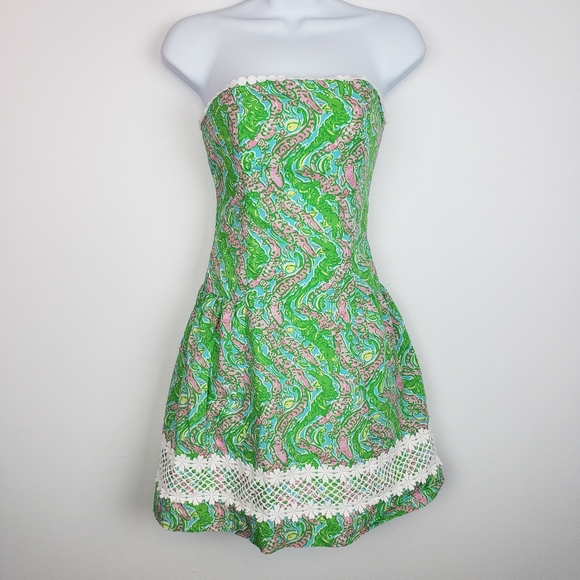 Lilly Pulitzer Dresses & Skirts - Lilly pulitizer jordan dress chomp chomp print 00